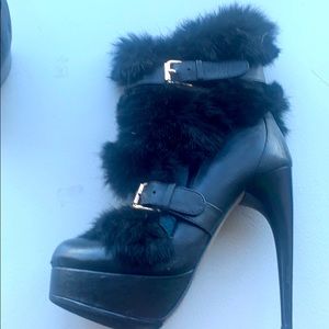 Guiseppe Zanotti Fur covered boots